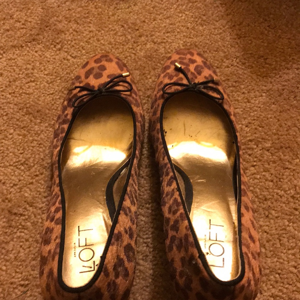 LOFT Leopard print high heels